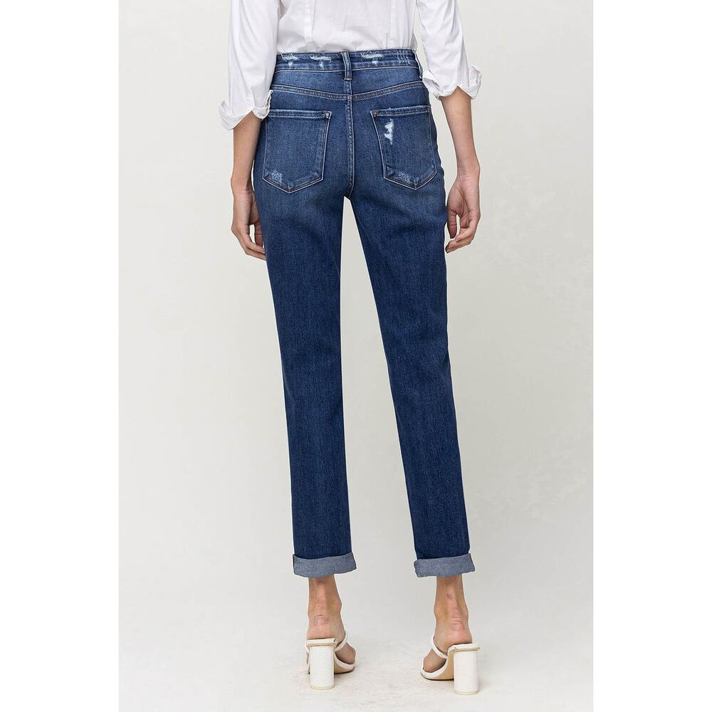 Flying Monkey Super High Rise Distressed Cuffed Mom Jeans - Y3986 - Size 29 - Picture 5 of 9